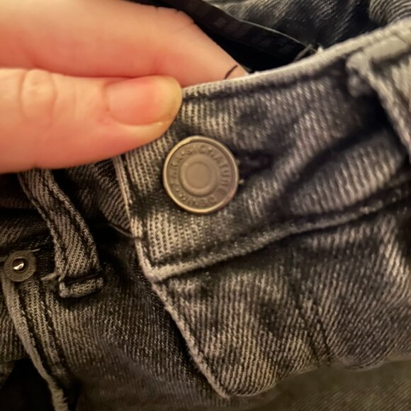 Zara The Skinny Jeans – Gray Distressed Raw Hem Ankle Slit Denim Size 8 - Picture 9 of 13